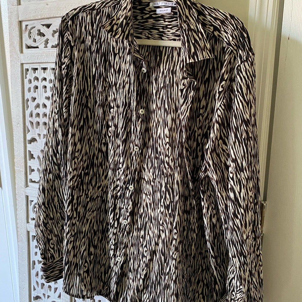 Zara shirt animal print